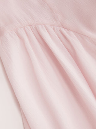 Boat Neck Bowknot Lace Trim A-line Midi Dress