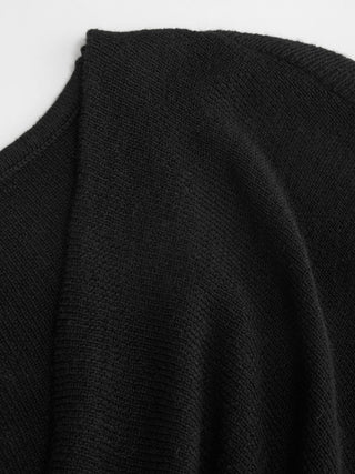 Knit Wool-blend Cowl Neck Draped Ruched Top
