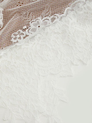 Lace Floral Sweetheart  Scallop Asymmetrical Hem Cami Top