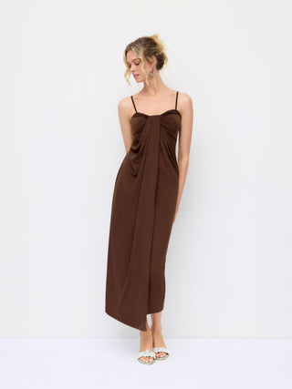 Twisted Straight Maxi Dress