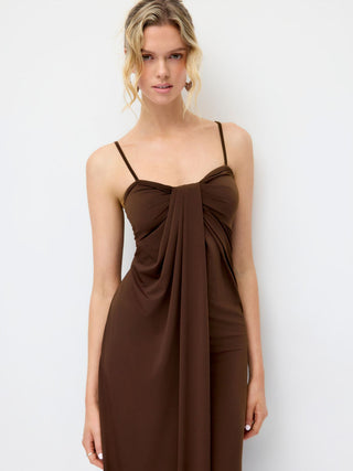Twisted Straight Maxi Dress