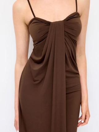 Twisted Straight Maxi Dress