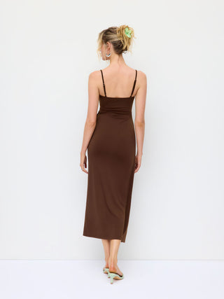 Twisted Straight Maxi Dress