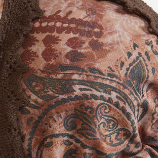 Halter Paisley Lace Bikini with Shell and Beaded Detail