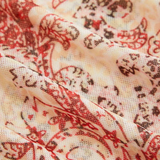 Halter Paisley O-Ring Beaded Tie Side Bikini with Sarong