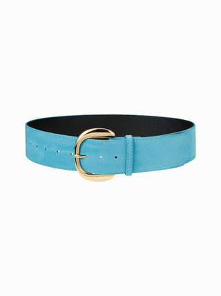 WIDE FAUX SUEDE BUCKLE BELT