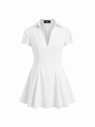 Short Sleeve Mid Rise A-line Mini Dress