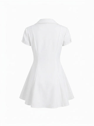 Short Sleeve Mid Rise A-line Mini Dress