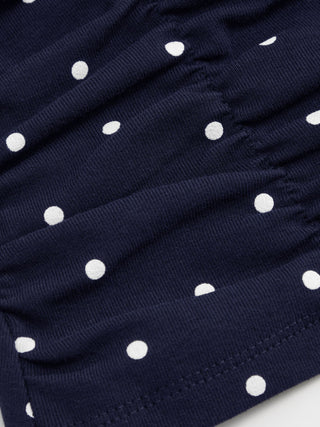 Cotton Polka Dot Halter Neck Ruched Tie Back Top