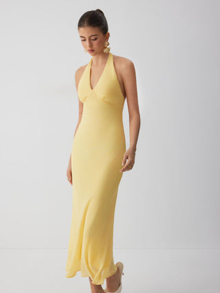 Chiffon Sweetheart Floral Backless Tie Back Mermaid Maxi Dress