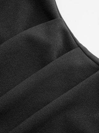 Boat Neck Ruched A-line Mini Dress