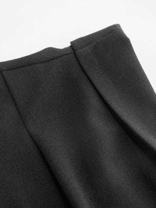 Boat Neck Ruched A-line Mini Dress