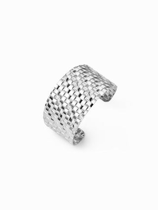 TEXTURED WIDE BANGLE BRACELET