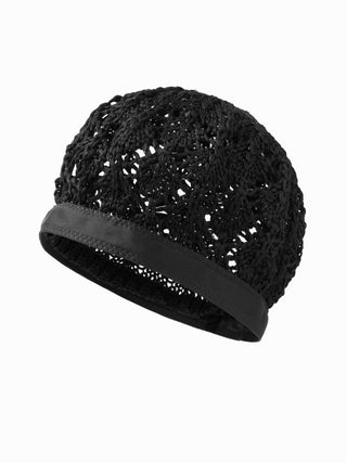 FLOWER KNITTED BERET HAT