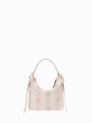 BOWKNOT & FLORAL HANDBAG