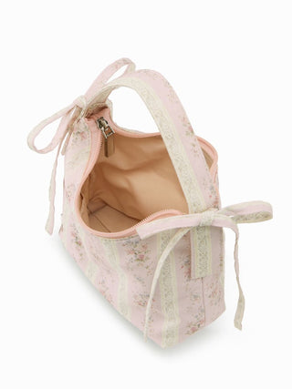 BOWKNOT & FLORAL HANDBAG