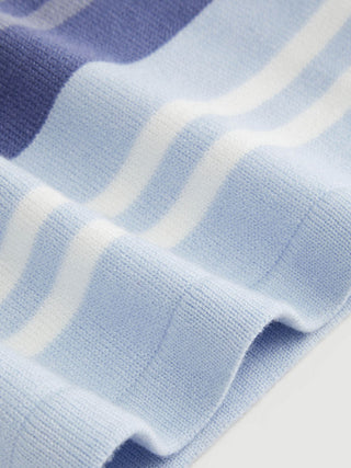 Knit Halter Neck Striped Tank Top & Low Rise Mini Skirt Set