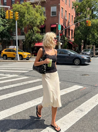 Linen-blend Mid Rise Mermaid Midi Skirt
