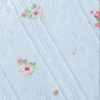 Floral Pointelle Lace Trim Short Sleeve Tee