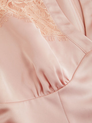 Stand Collar Lace Trim Cut Out Short Sleeve Blouse