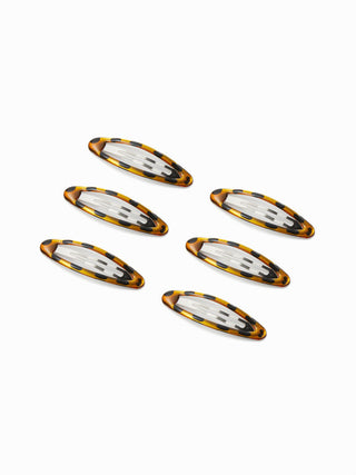 6PCS LEOPARD PRINT HAIR CLIP SET