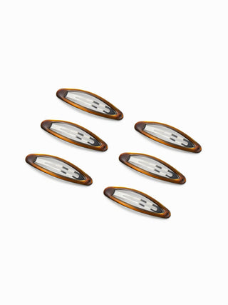 6PCS LEOPARD PRINT HAIR CLIP SET