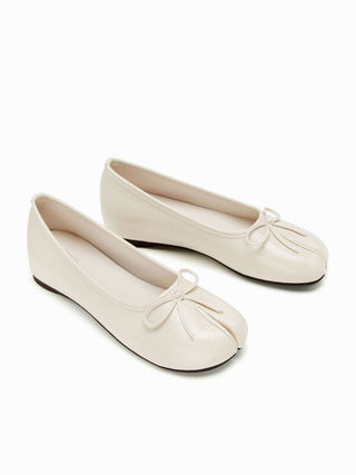 BOWKNOT DECOR SPLIT TOE MARY JANE FLATS For Daily Casual Date Picnic