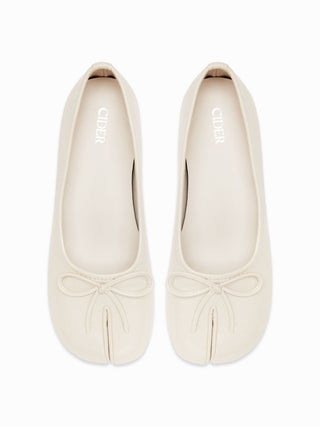 BOWKNOT DECOR SPLIT TOE MARY JANE FLATS For Daily Casual Date Picnic