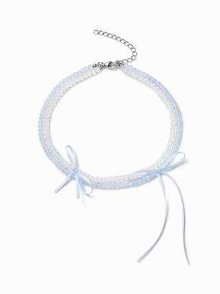 BOWKNOT BEADED LAYERED NECKLACE