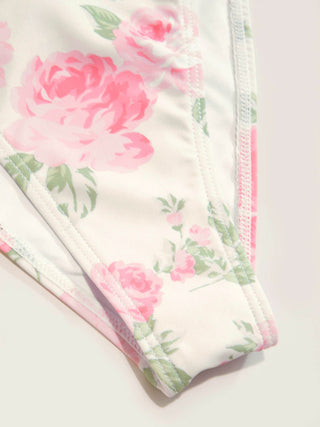 Sweetheart Floral Metal Detail 3 Piece Bikini Set With Ruffle Maxi Skirt