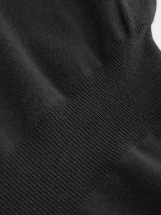 Knit Boat Neck Batwing Sleeve Top With Belt