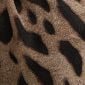 Leopard V-neck Sheer Lace Trim Ruffle Hem Blouse