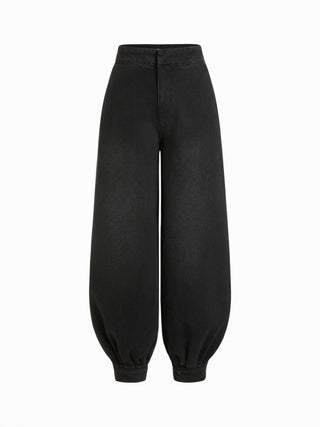 Denim Mid Rise Washed Jogger Jeans