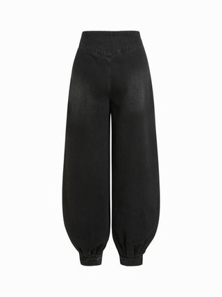 Denim Mid Rise Washed Jogger Jeans