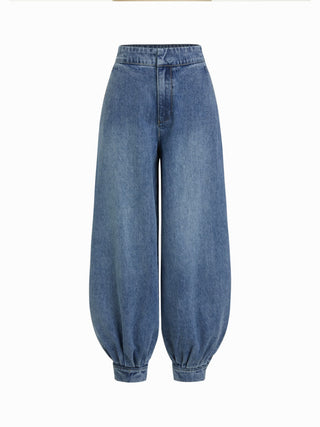 Denim Mid Rise Washed Jogger Jeans