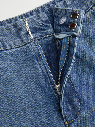 Denim Mid Rise Washed Jogger Jeans