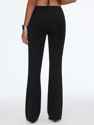 Low Rise Slim Flared Trousers