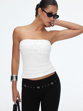 Sequin Bandeau Crop Top