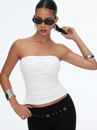Sequin Bandeau Crop Top