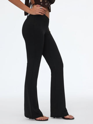 Low Rise Slim Flared Trousers