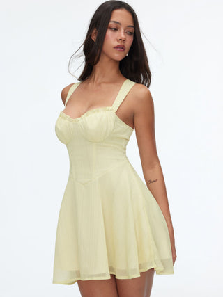 Shimmer Chiffon Sweetheart A-line Mini Dress