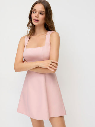 Puff Sleeve Bowknot Shrug & Mid Rise A-line Mini Dress Set