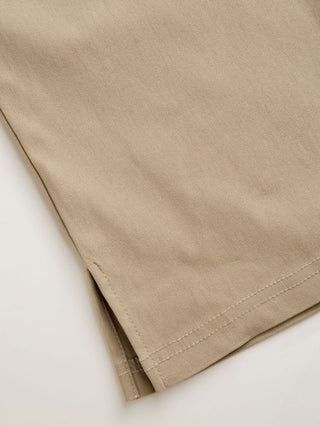 Mid Rise Split Hem Flared Capri Trousers