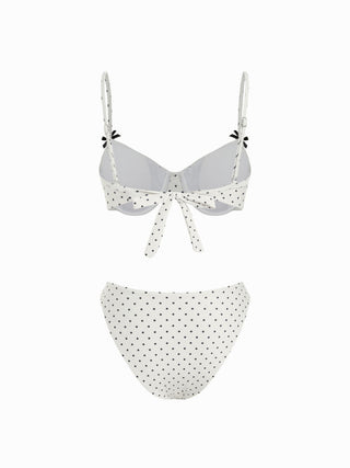 Sweetheart Polka Dot Underwire Cheeky Bikini Set