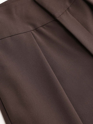 High Rise Pleated Pocket Barrel-leg Long Trousers