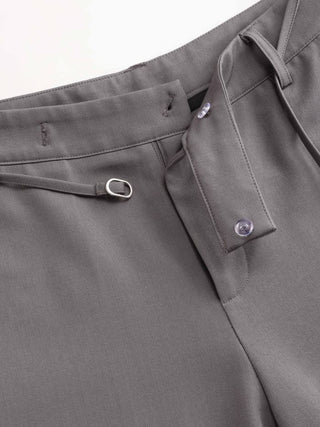 Low Rise Straight Leg Trousers With Belt