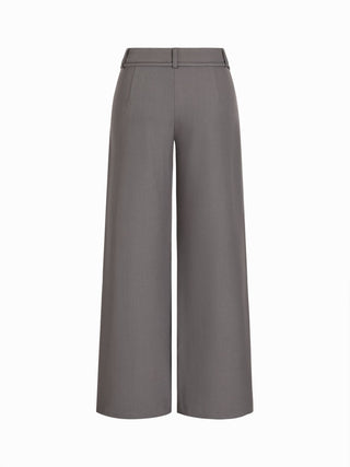 Low Rise Straight Leg Trousers With Belt