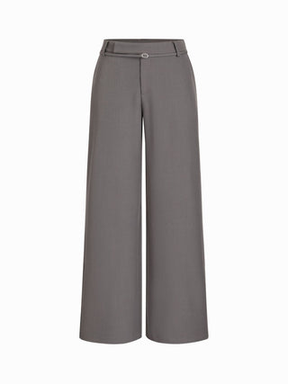 Low Rise Straight Leg Trousers With Belt