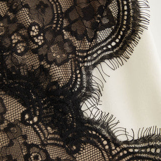 V-Neck Asymmetric Lace Maxi Dress