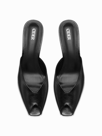 OPEN-TOE MULE HEELS